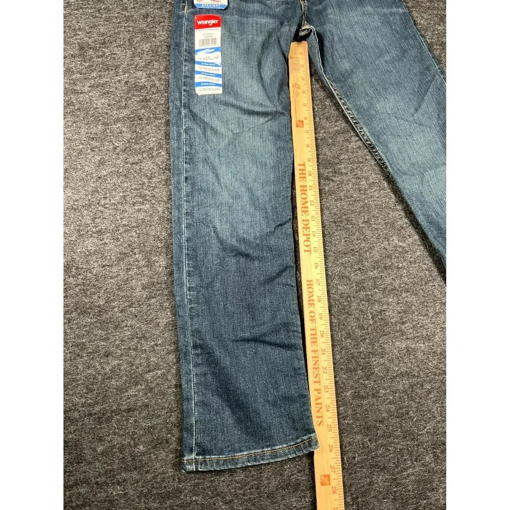 Wrangler 5 Star Jeans Boys 14 Blue Denim Cotton Medium Wash Classic‎ Fit